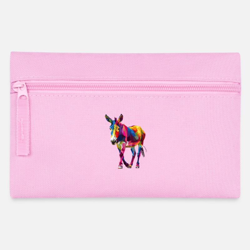 Bunter Esel Pop-Art Stil - Federtasche - Rosa