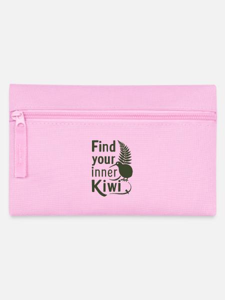 Finde Deinen Inneren Kiwi - Neuseeland Souvenir - Federtasche - Rosa