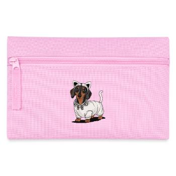 Dachshund In Costumes Cat Dachshund Dog - Pencil Case - pink - Front