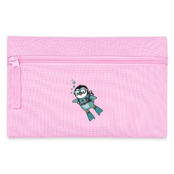 Süßer Pinguin Taucher Illustration - Federtasche - Rosa - Vorne