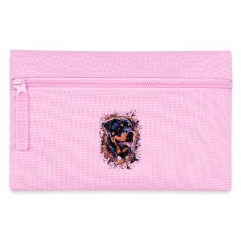 Rottweiler Art Dessin Abstrait Chien - Trousse - rose - Devant