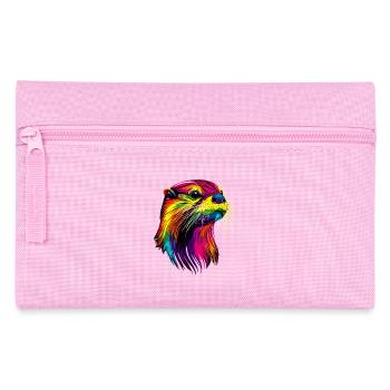 Otter Colorful Rainbow Sea Otter Marten Cute Otter - Pencil Case - pink - Front