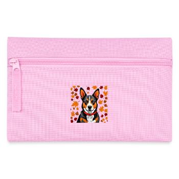 Herbst-Hund - Federtasche - Rosa - Vorne