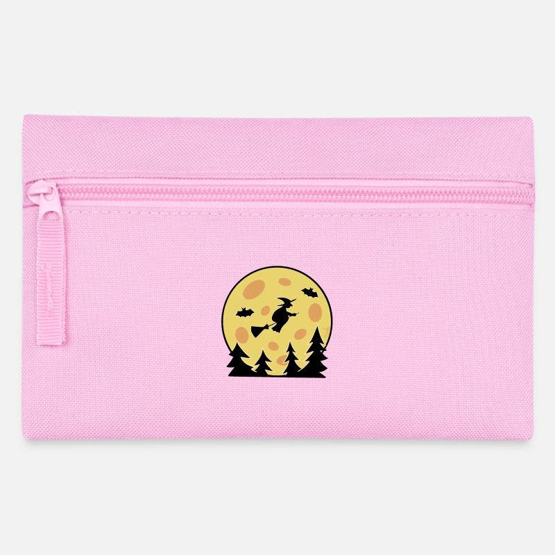 Hexe im Mondschein - Federtasche - Rosa