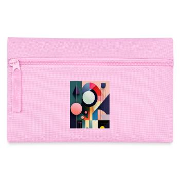 Bold Abstract Geometric Shapes – Modern Art Design - Pencil Case - pink - Front
