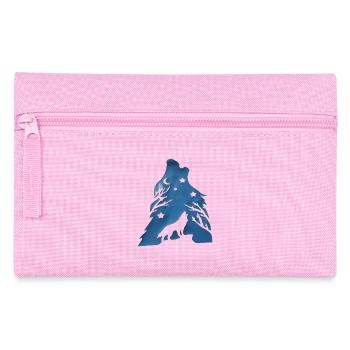 loup hurle nuit - Trousse - rose - Devant
