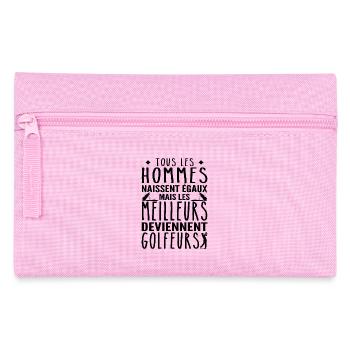 Hommes Meilleurs Deviennent Golfeurs Humour - Trousse - rose - Devant