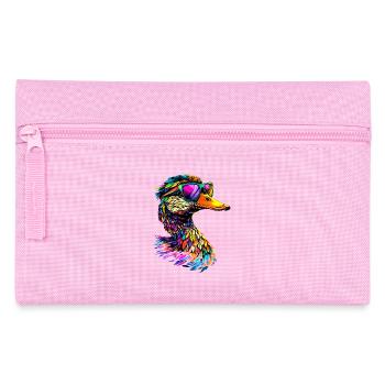 Ente Bunt Regenbogen Stockente Erpel Süße Enten - Federtasche - Rosa - Vorne
