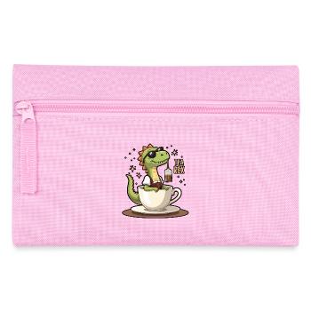 Tea Rex Tyrannosaurus Rex Trachtenshirt Dirndl - Federtasche - Rosa - Vorne