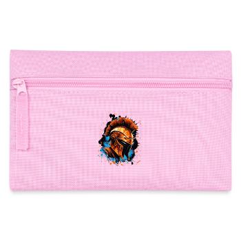 Spartaner Helm - Federtasche - Rosa - Vorne
