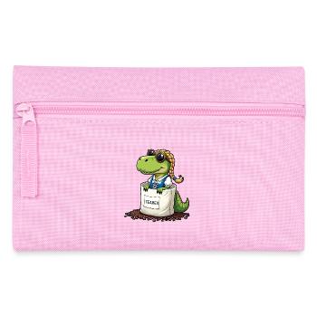 Tea Rex Dinosaurier traditionellen Dir Tee - Federtasche - Rosa - Vorne