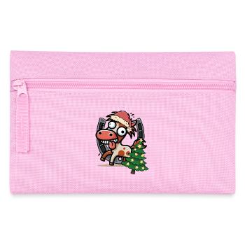 Santa Claus Horse Horses Christmas Santa Claus - Pencil Case - pink - Front