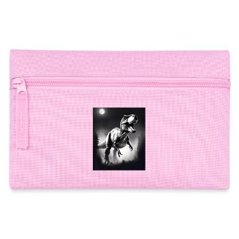 Schwarz-weißer T-Rex - Federtasche - Rosa - Vorne
