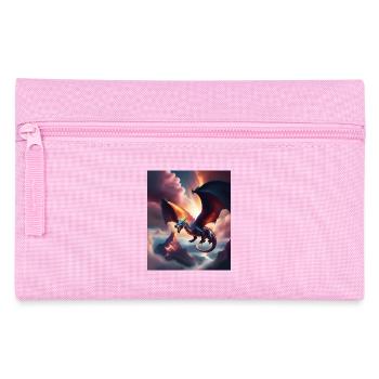 Dragon flying over the mountains - Pencil Case - pink - Front