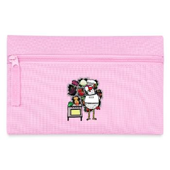 lustig Huhn Gastgeber Gemüse Köchin Koch spaßig - Federtasche - Rosa - Vorne