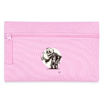 Vieillir est un cadeau, pouce en l’air squelette - Trousse - rose - Devant