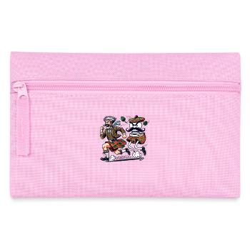 Schotte auf der Flucht vor einer Unterhose - Federtasche - Rosa - Vorne