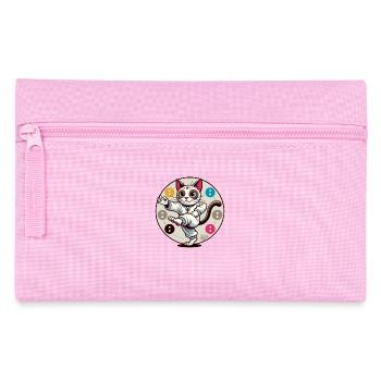 Thai Chi Meditation Cat - Pencil Case - pink - Front