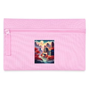 Awesome japanese fortresses - Pencil Case - pink - Front