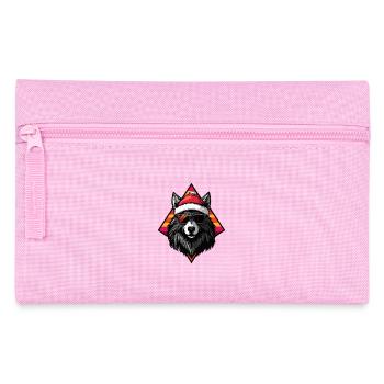 Wolf Weihnachten Cool - Federtasche - Rosa - Vorne
