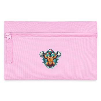 Lustige Weihnachtsgans Bodybuilding Weihnachten - Federtasche - Rosa - Vorne