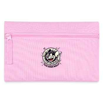 Intense and dynamic mouse wants to tear down walls - Pencil Case - pink - Front