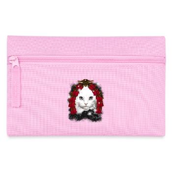 Weihnachtsgeschenk Katze Märchen Märchenfigur Xmas - Federtasche - Rosa - Vorne