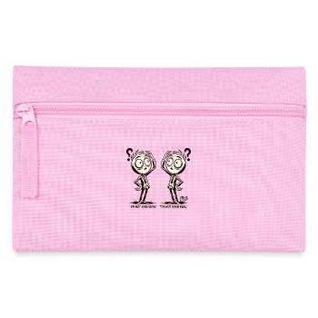 Cartoon man in doubt: Am I real at all? - Pencil Case - pink - Front