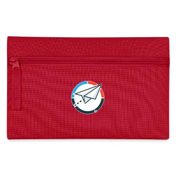 Avion en papier volant - Trousse - rouge - Devant