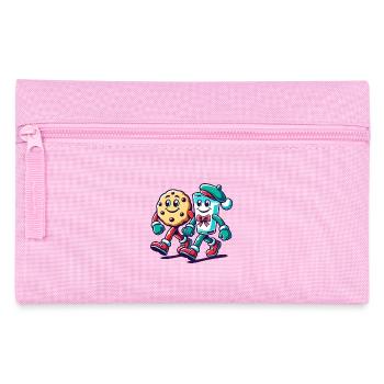 Biscuit and milk in a friendship march - Pencil Case - pink - Front