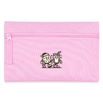 Christmas Vintage Biscuit And Milk Fun - Pencil Case - pink - Front