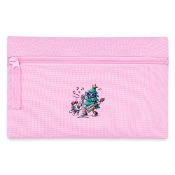Christmas Retro Vintage Tree Rocks - Pencil Case - pink - Front