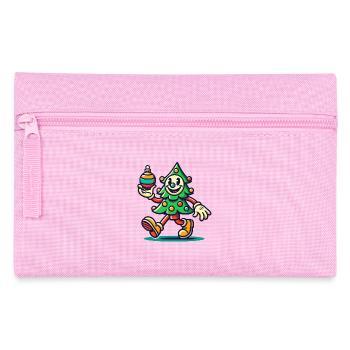 Retro Christmas Tree Cartoon Style - Pencil Case - pink - Front