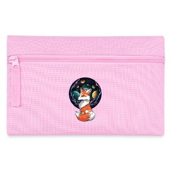 Mystischer Fuchs Füchse Füchsin Planeten All - Federtasche - Rosa - Vorne