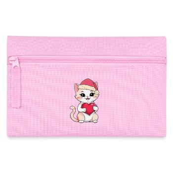 Weihnachten Christmas Xmas Katze Katzen - Federtasche - Rosa - Vorne