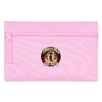 Durch die Hölle und zurück: Ikonische starke Frau - Federtasche - Rosa - Vorne