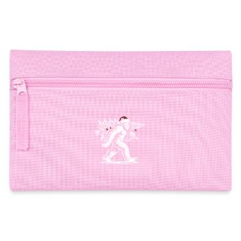 Weihnachtlicher Yeti Mit Tannenbaum - Federtasche - Rosa - Vorne