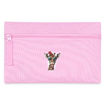 Giraffe Weihnachten Lustig - Federtasche - Rosa - Vorne
