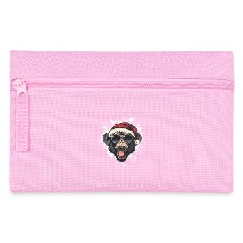 Monkey Christmas Funny - Pencil Case - pink - Front