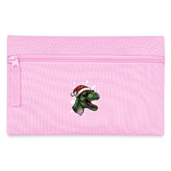 Dinosaur T-Rex Christmas Funny - Pencil Case - pink - Front