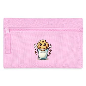 Merry Cookies And Milk Christmas Fun - Pencil Case - pink - Front