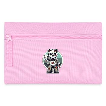 Worn-out zombie panda with thumbs down - Pencil Case - pink - Front