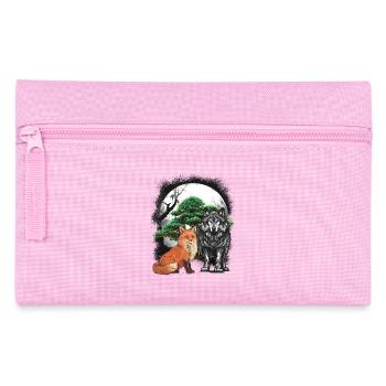 Habitants de la forêt Loup Loups Contes de fées Renard Renards Enfant - Trousse - rose - Devant