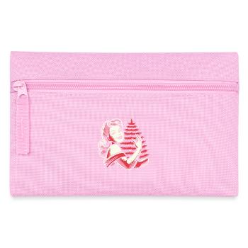 Weihnachten Retro Vintage Stil Dame Mit Tannenbaum - Federtasche - Rosa - Vorne