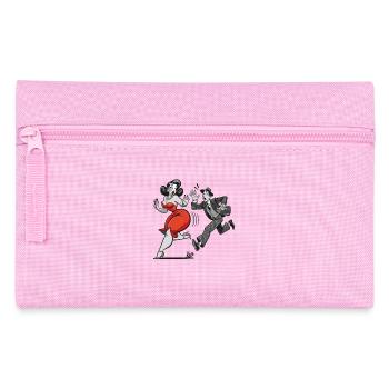Dessin animé rétro : homme et femme courant - Trousse - rose - Devant