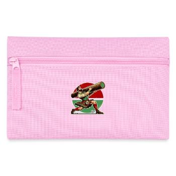 Scottish Guy with Wooden Trunk - Caber Toss - Pencil Case - pink - Front