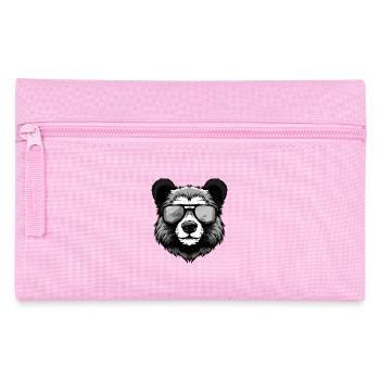 Fête cool hipster panda - Trousse - rose - Devant