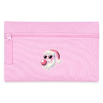 Sigma Santa with heart glasses and chewing gum - Pencil Case - pink - Front