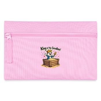 King of the Sandbox – Funny Kids Motif - Pencil Case - pink - Front