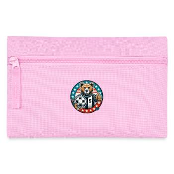 Ours de football avec ballon et pouce vers le haut - Trousse - rose - Devant